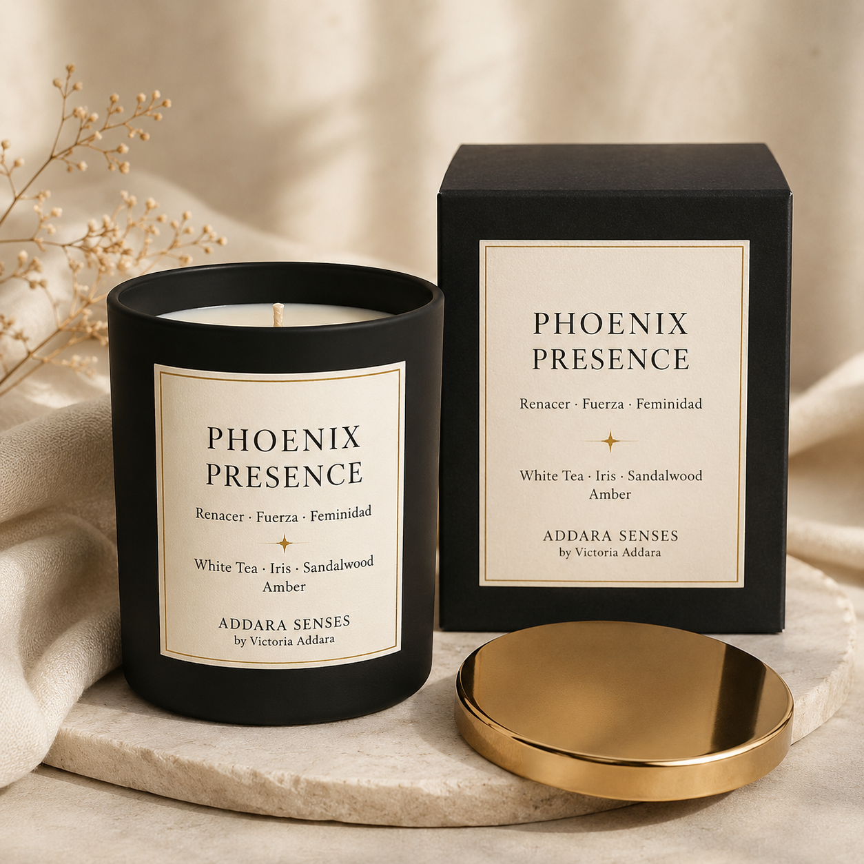 Vela Perfumada | Phoenix Presence | Colección Origen | Addara Senses
