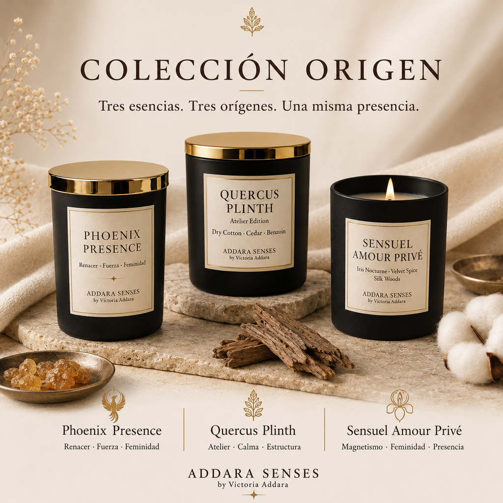 Vela Perfumada | Quercus Plinth | Colección Origen | Addara Senses