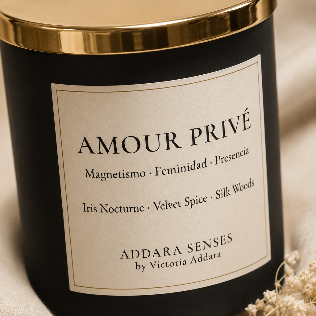 Vela Perfumada | Amour Prive | Colección Origen | Addara Senses | Victoria Addara